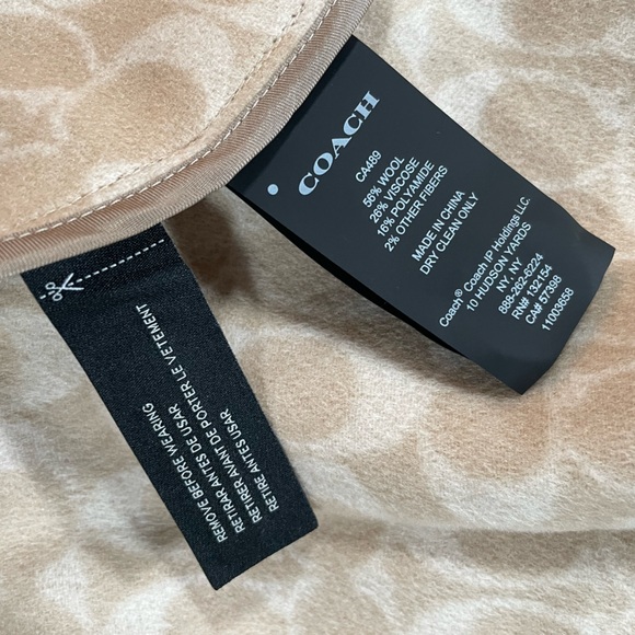 NWOT - Coach Women's Beige Wool Cape with Belt - XS/S - Picture 3 of 5